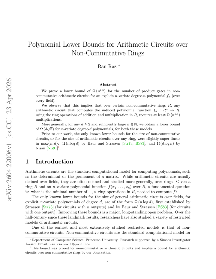 First page