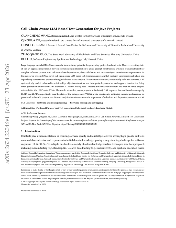 First page