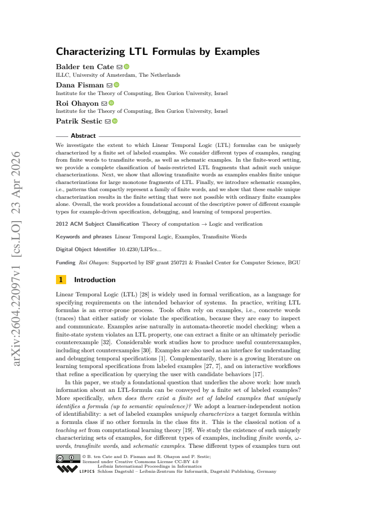 First page