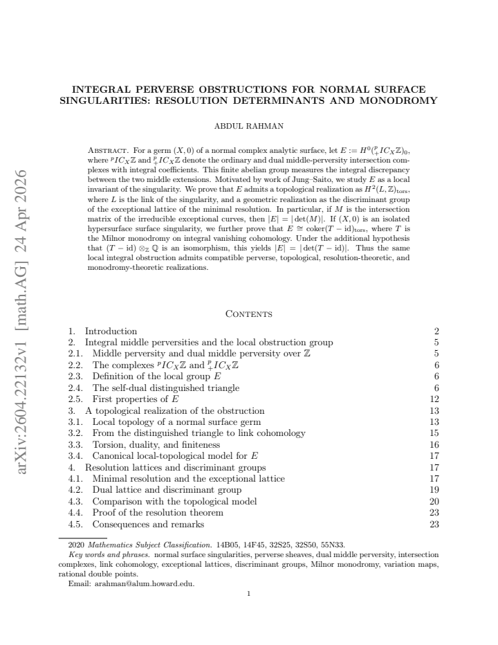 First page