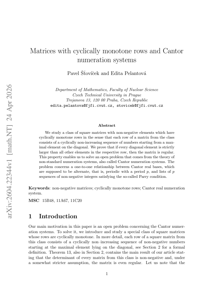 First page