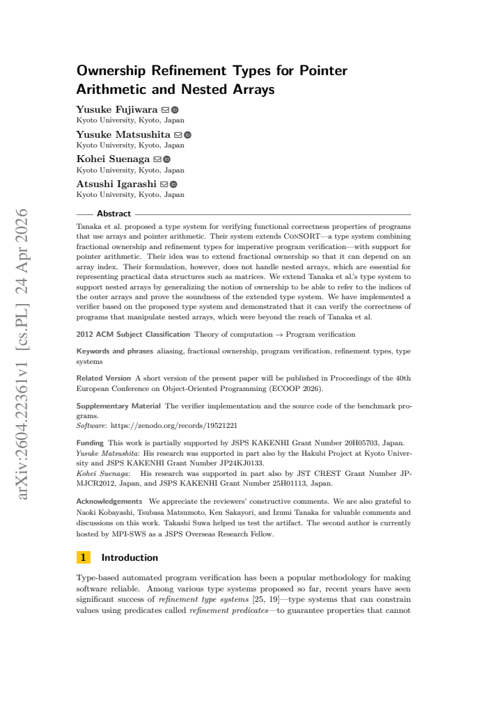 First page