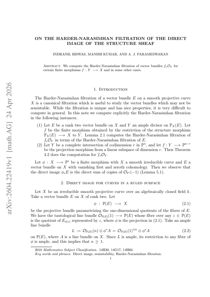First page