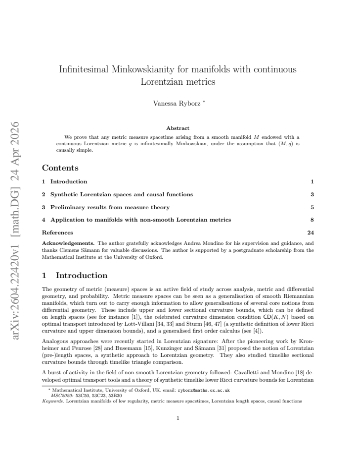 First page