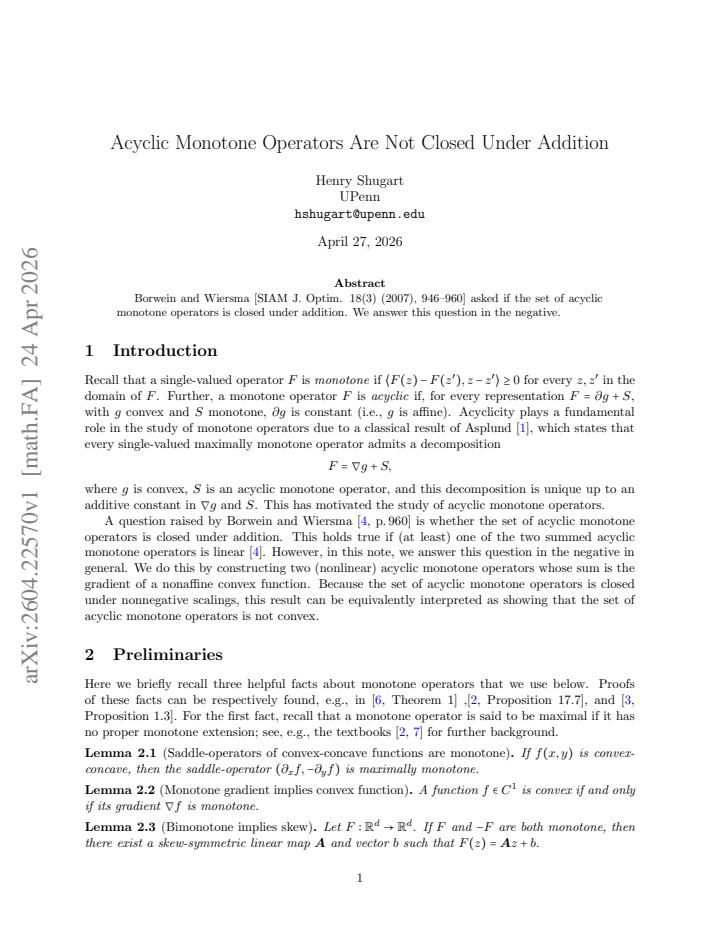 First page