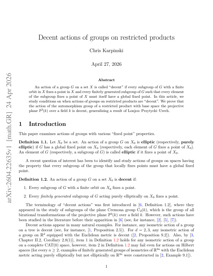 First page