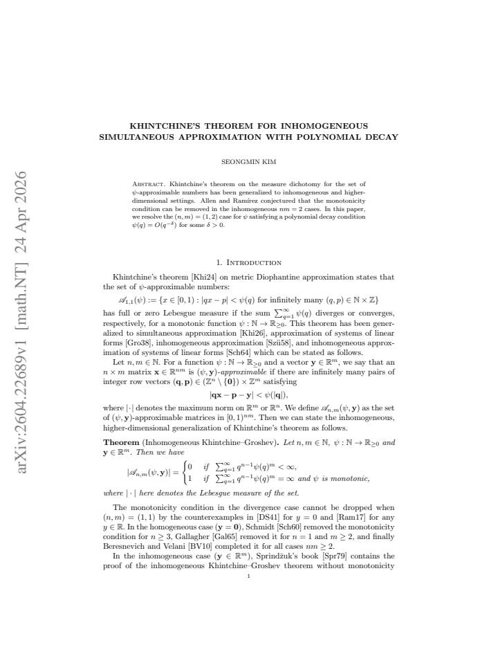 First page