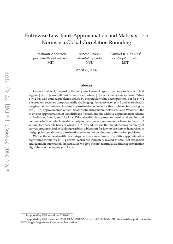 First page