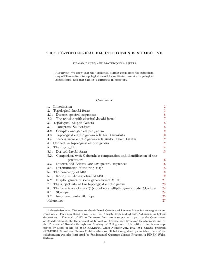 First page