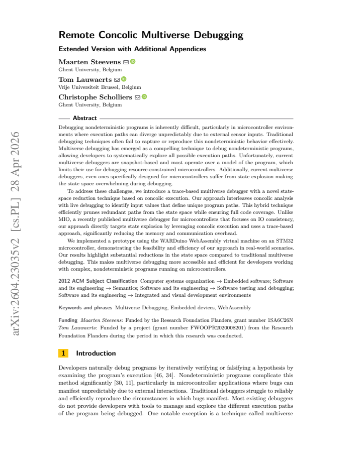 First page