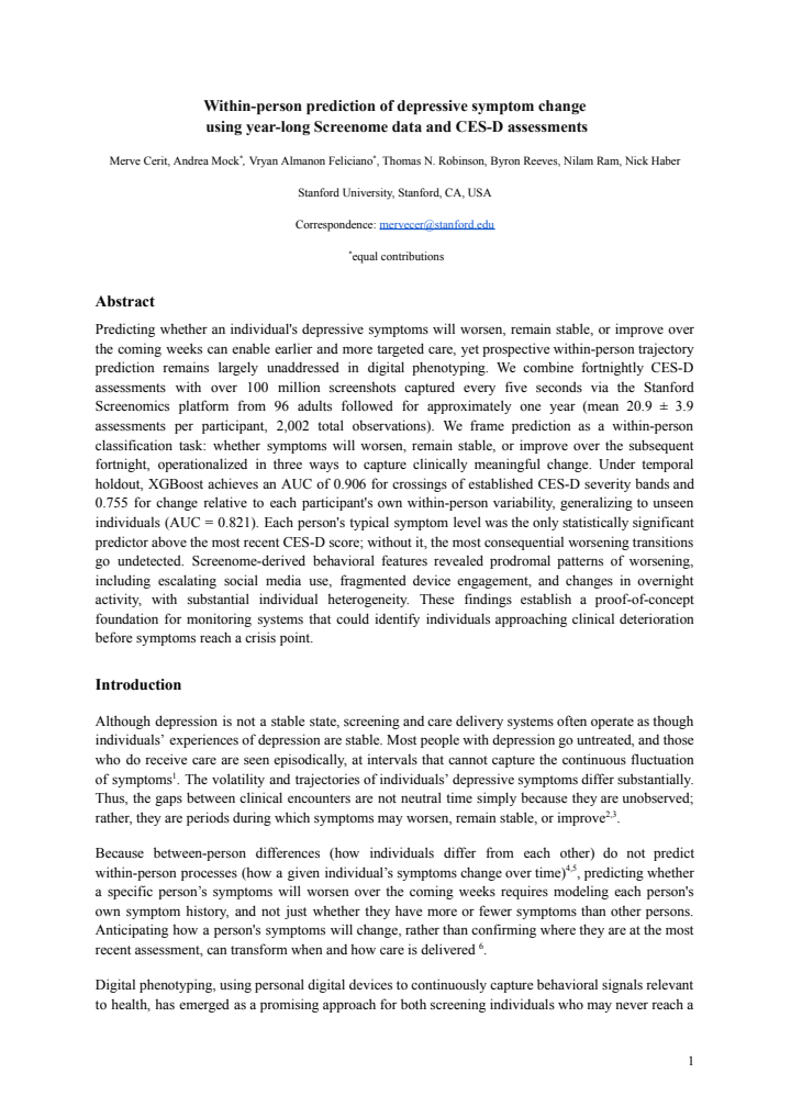First page