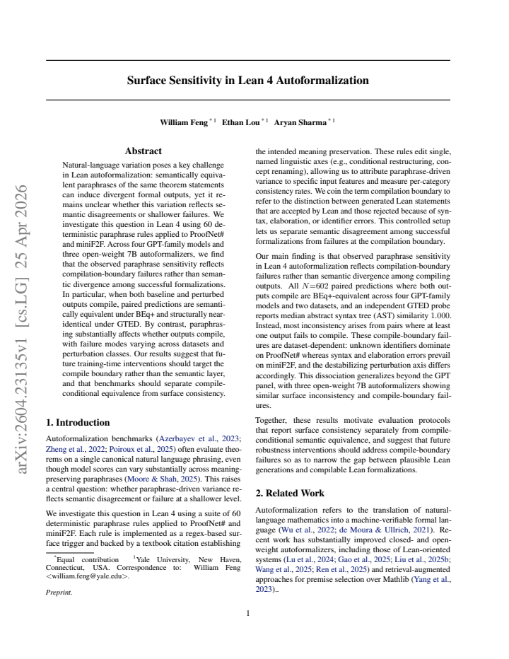 First page
