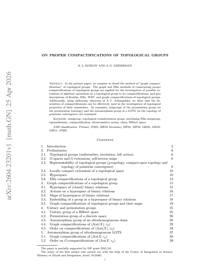 First page