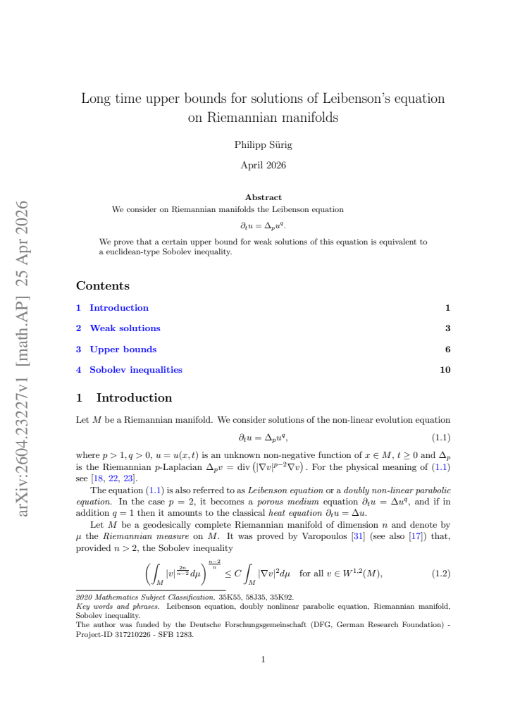First page