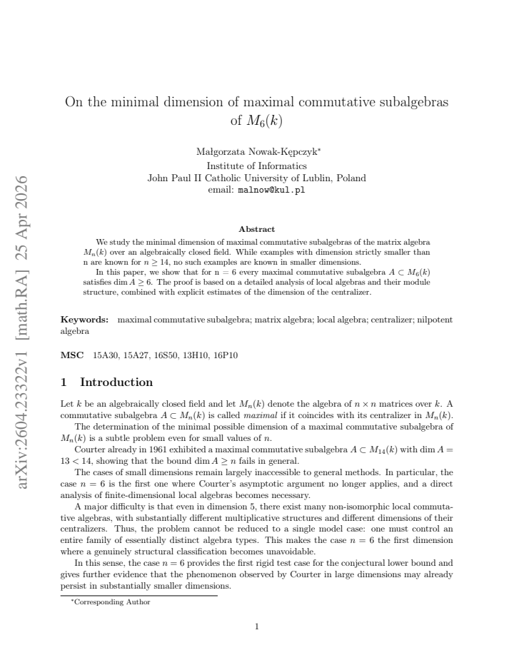 First page