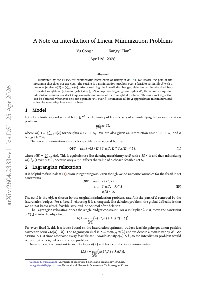 First page