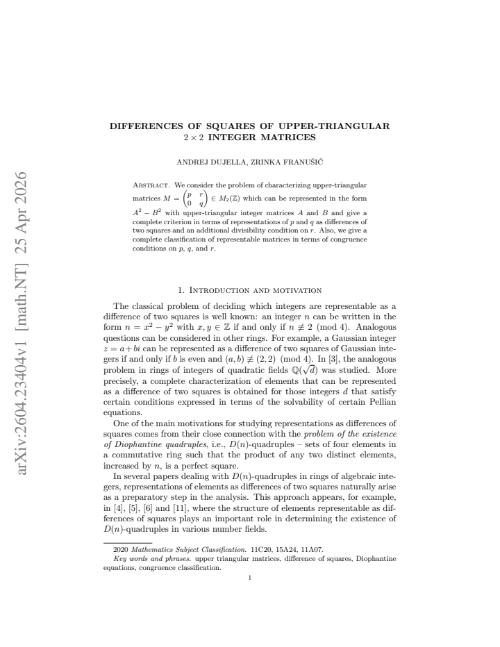 First page
