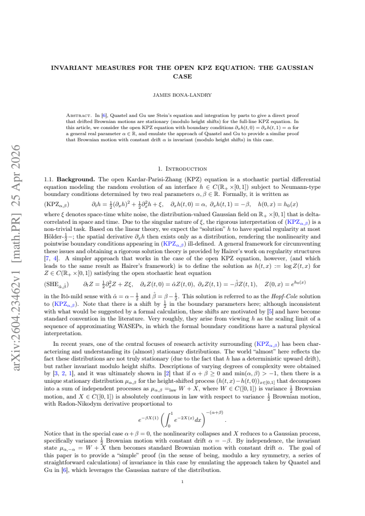 First page