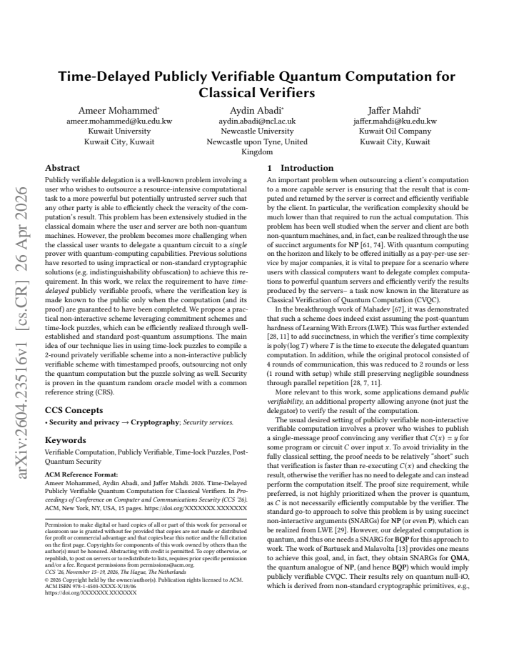 First page
