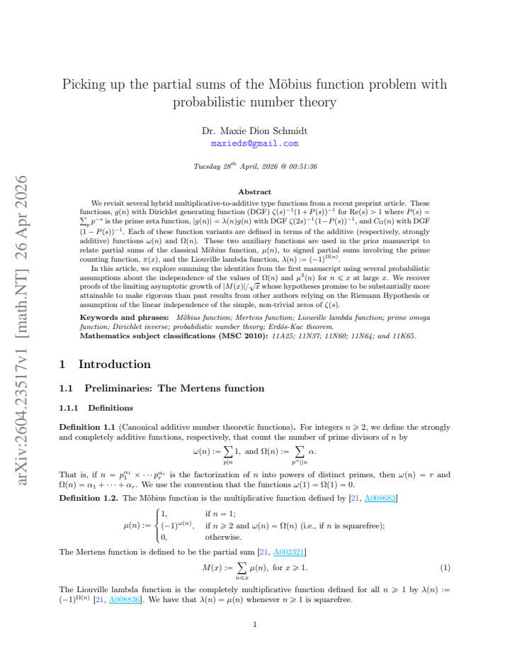 First page