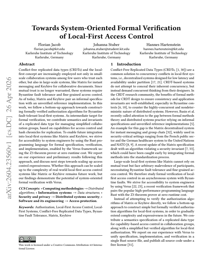 First page