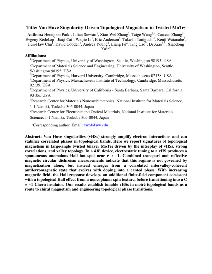 First page
