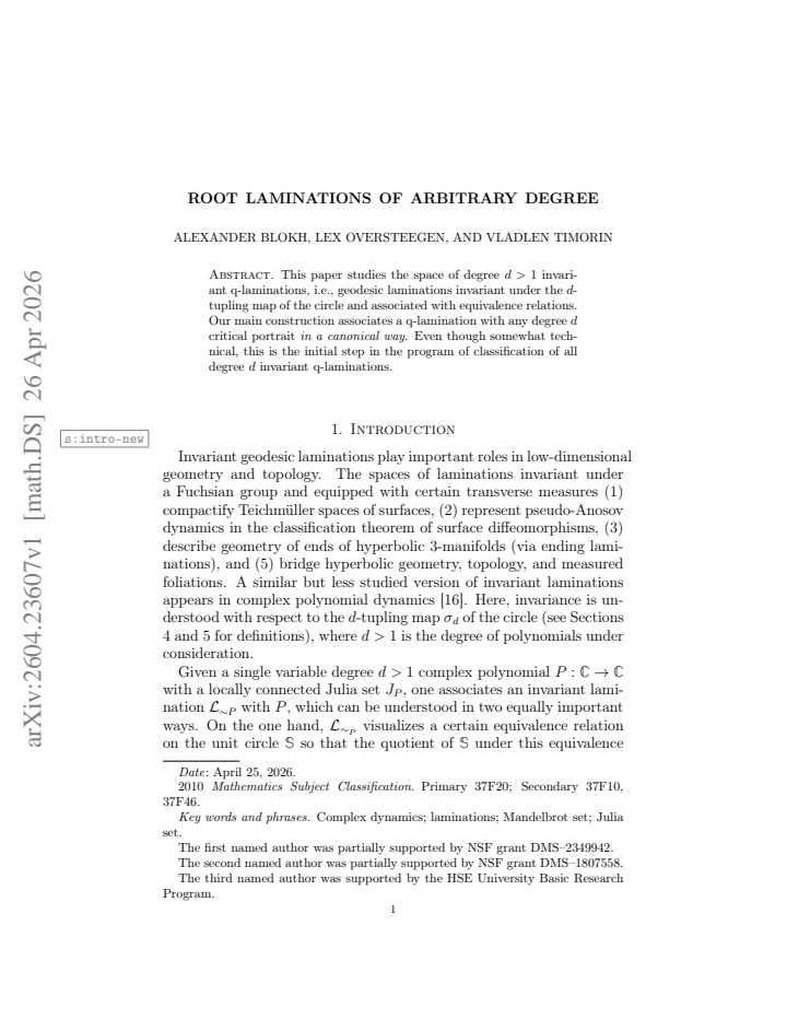 First page