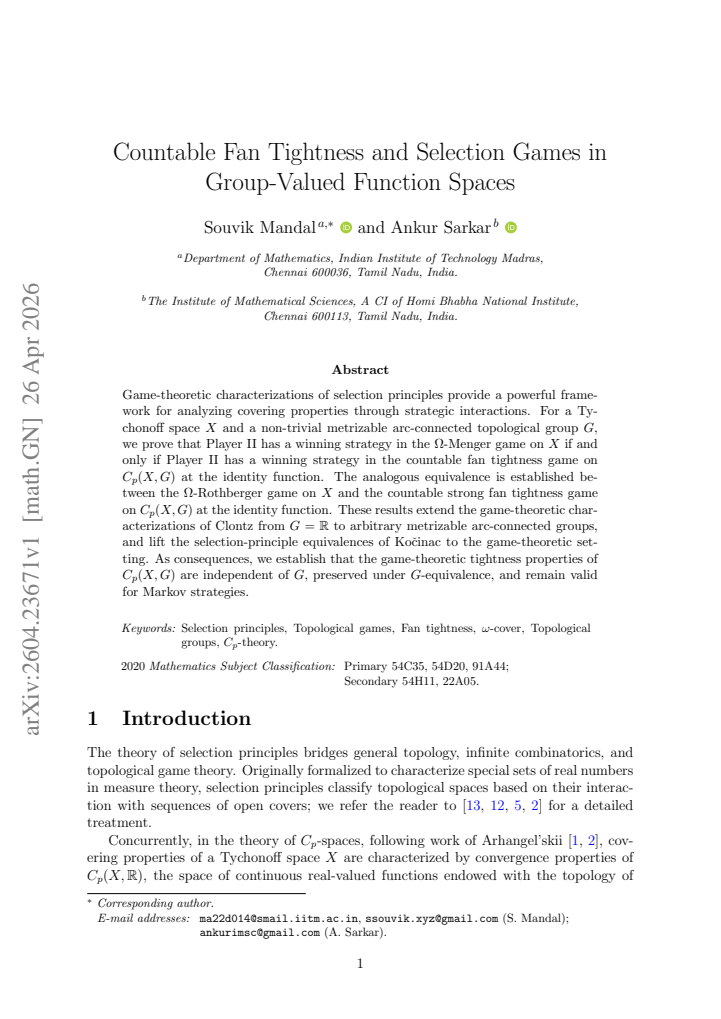 First page