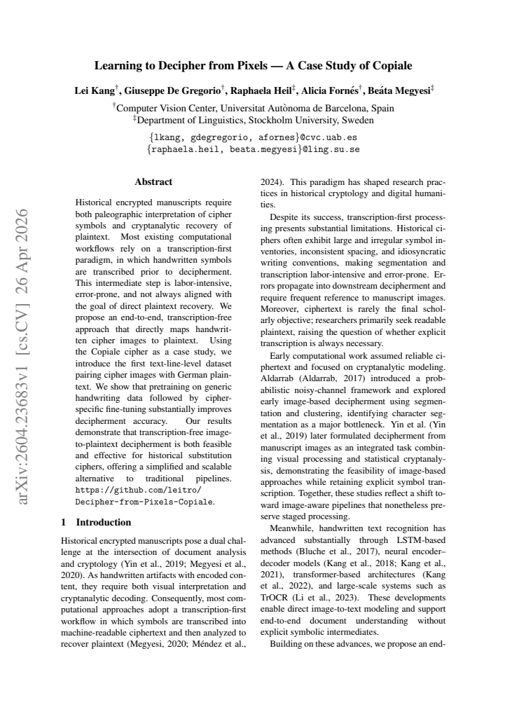 First page