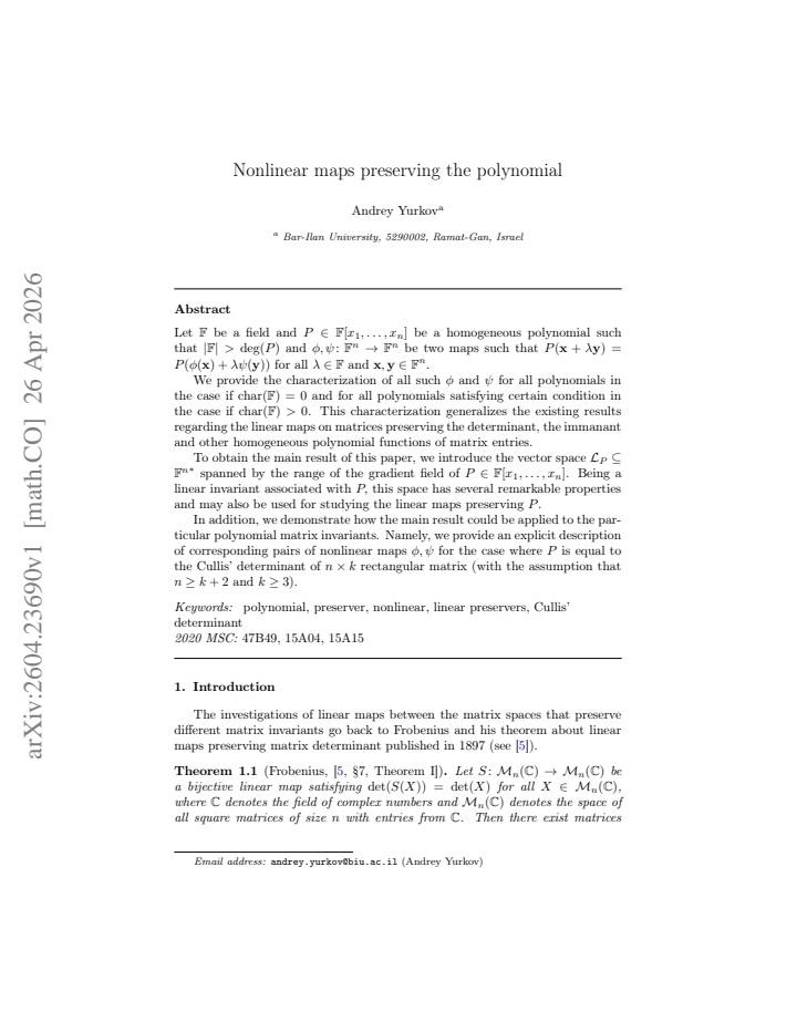 First page