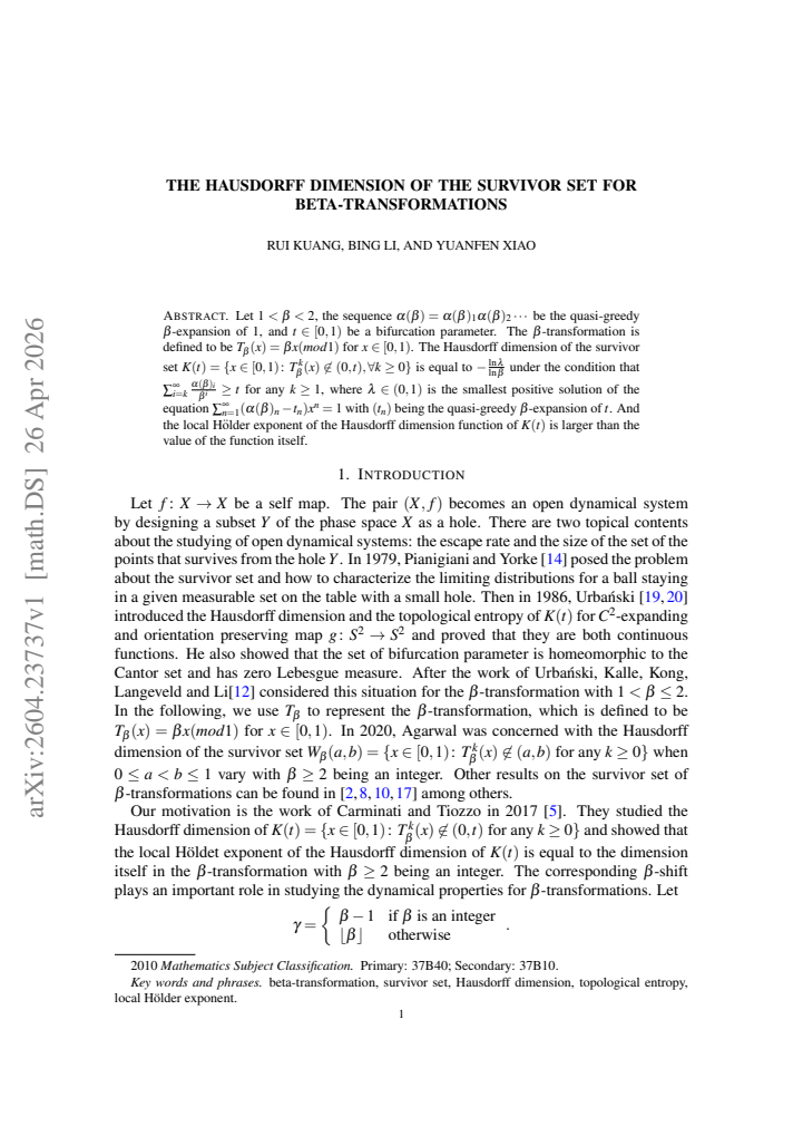 First page