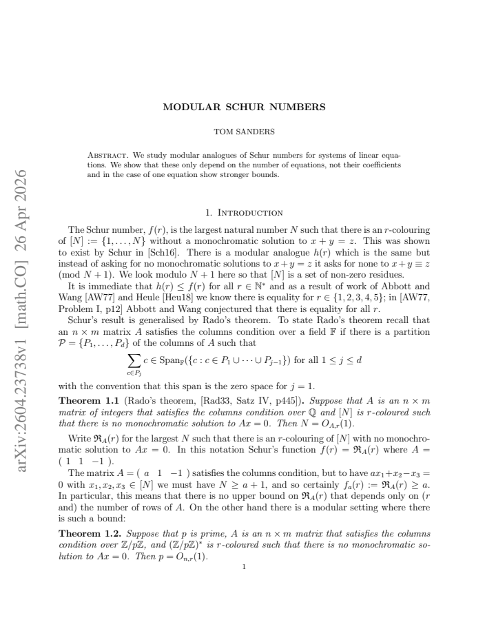 First page