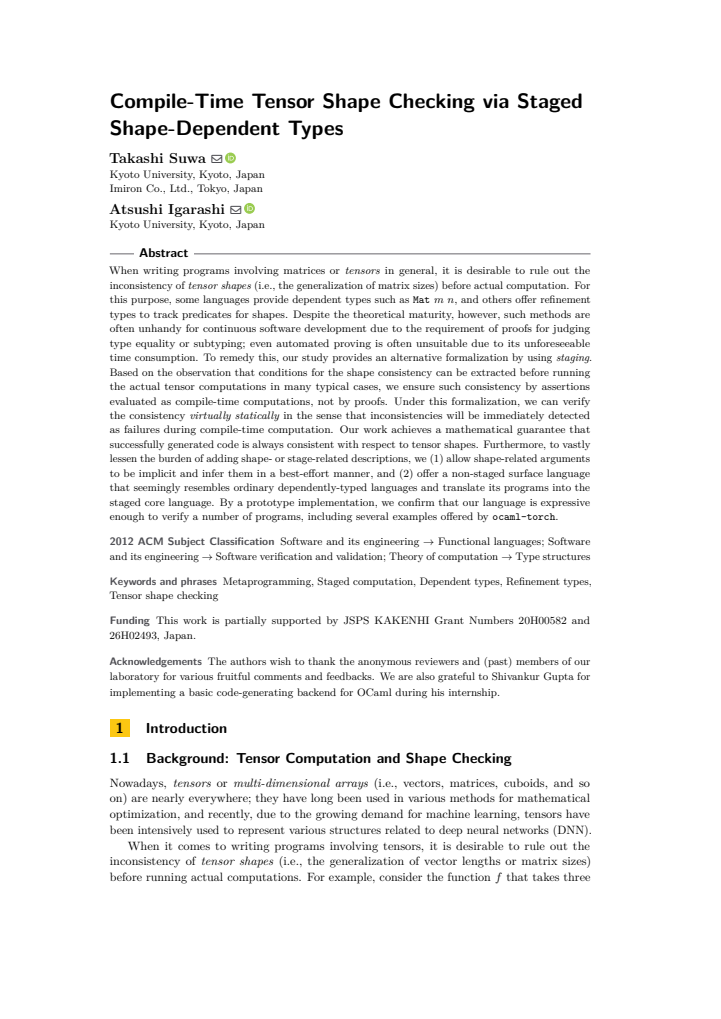 First page