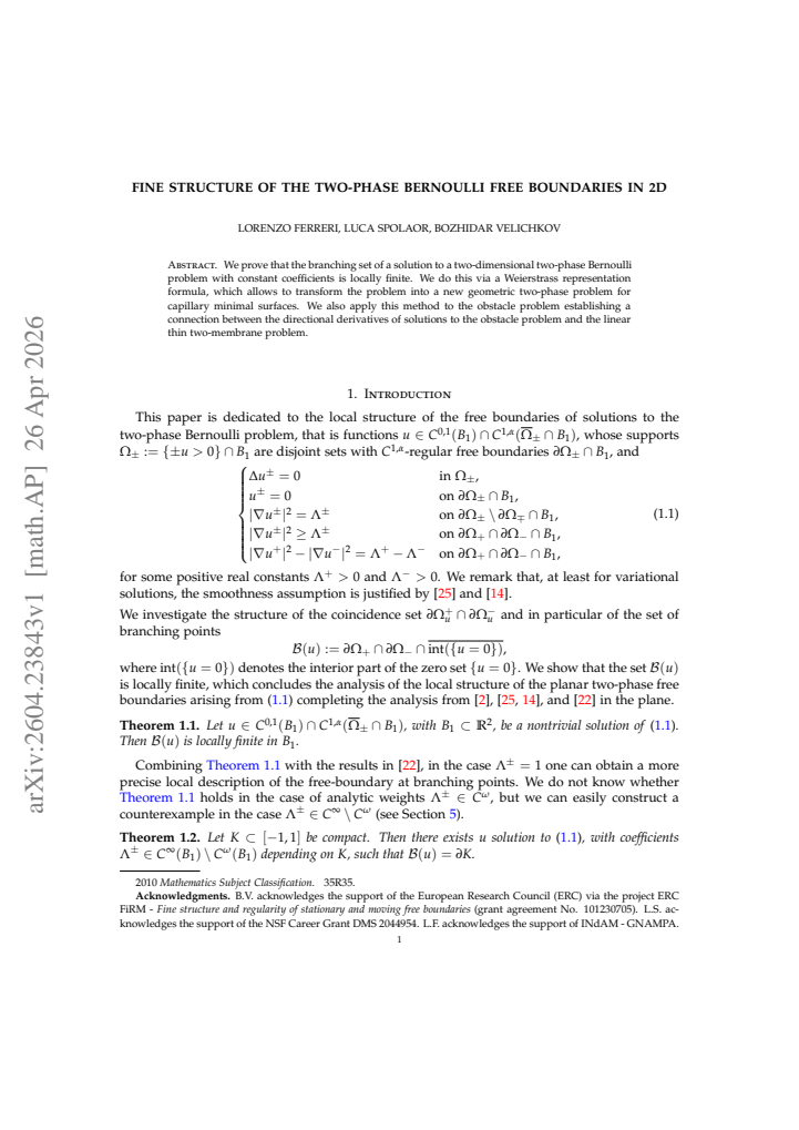 First page