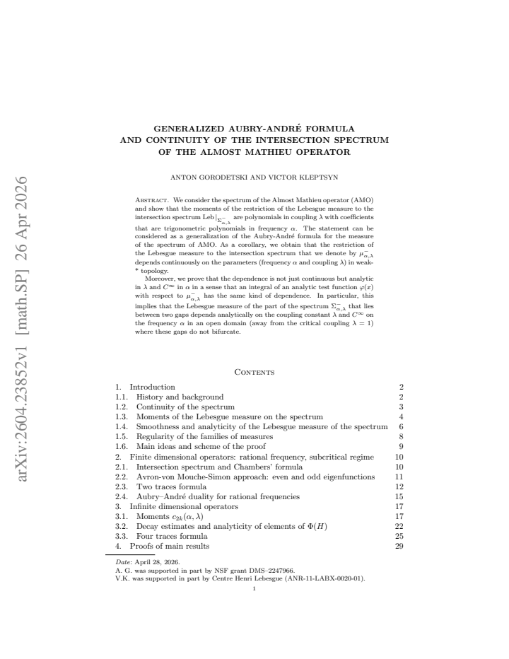 First page