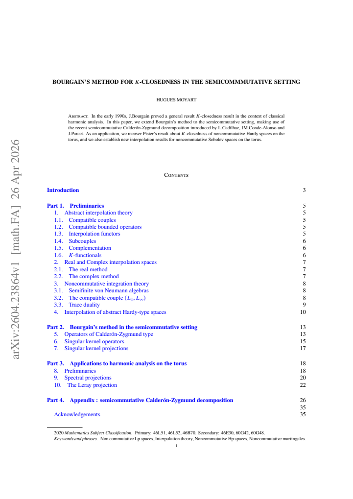 First page