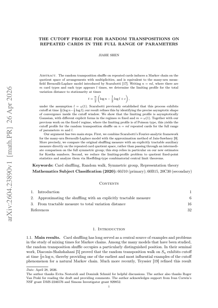 First page