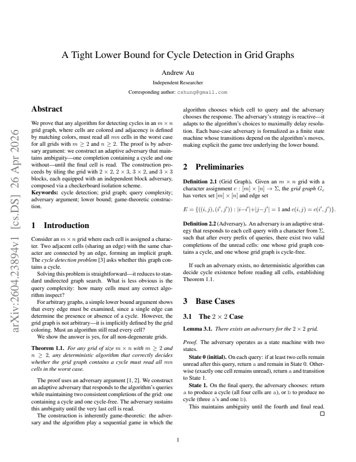 First page