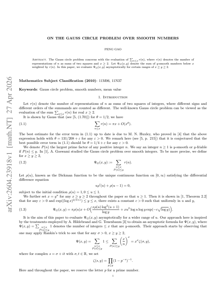 First page