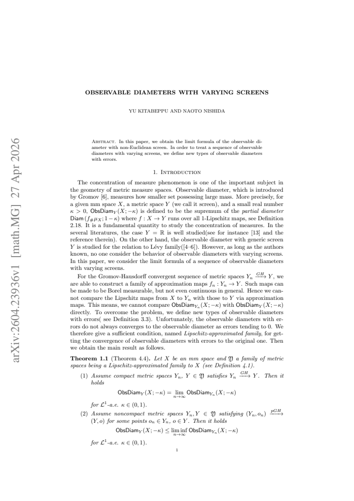 First page