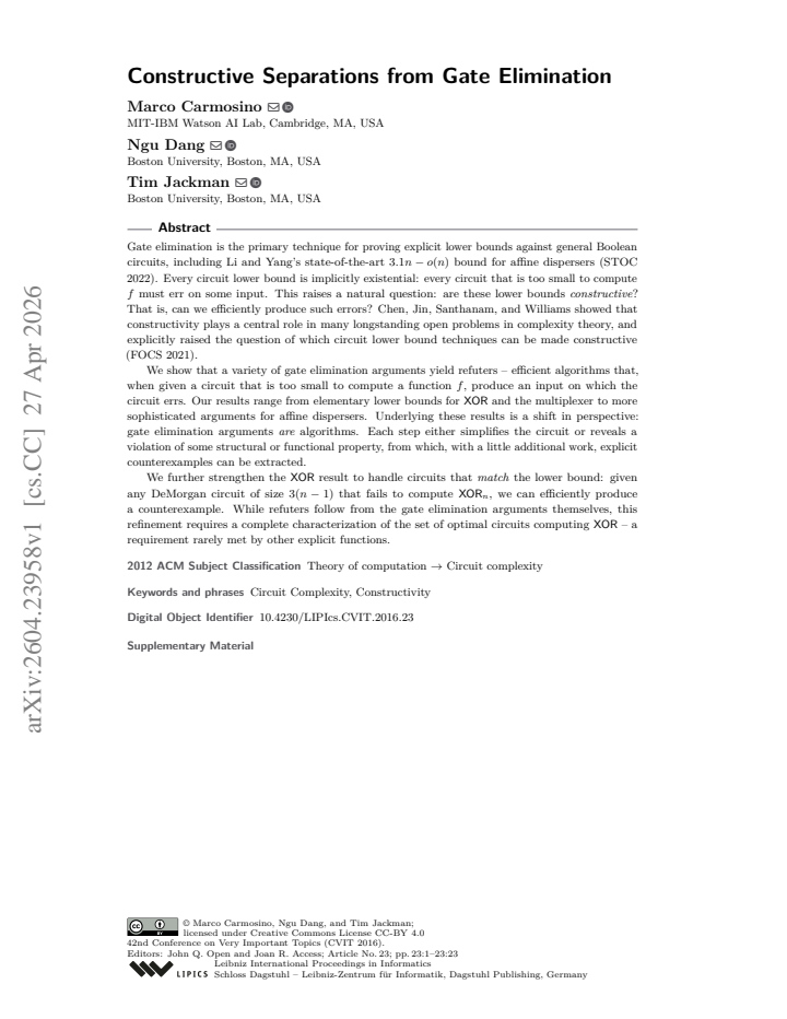 First page