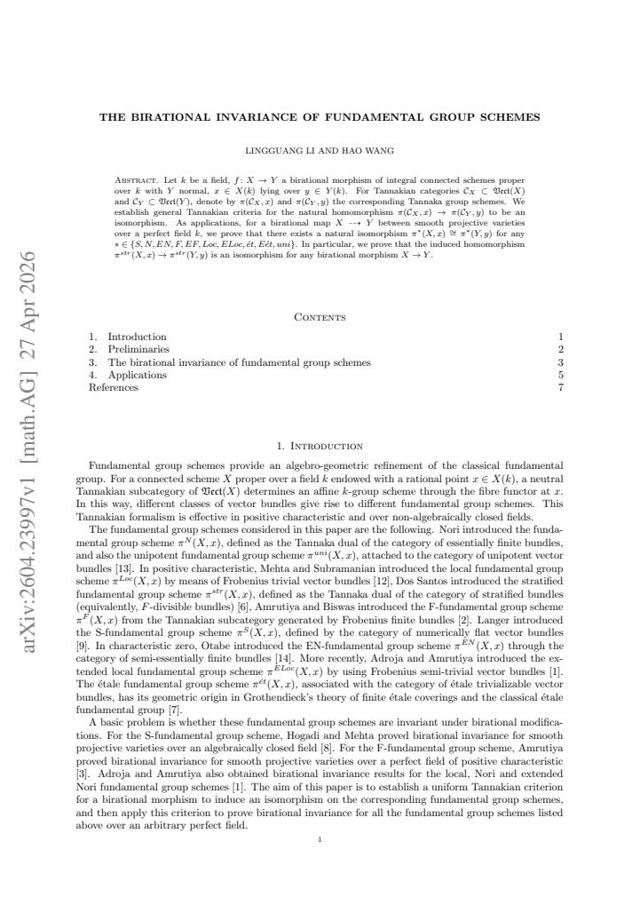First page