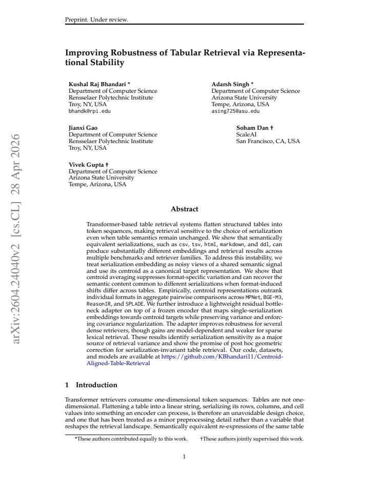 First page