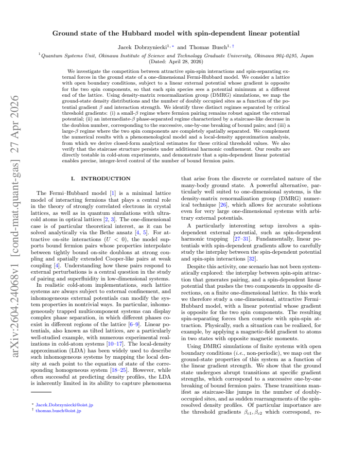 First page