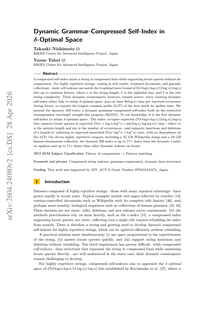 First page