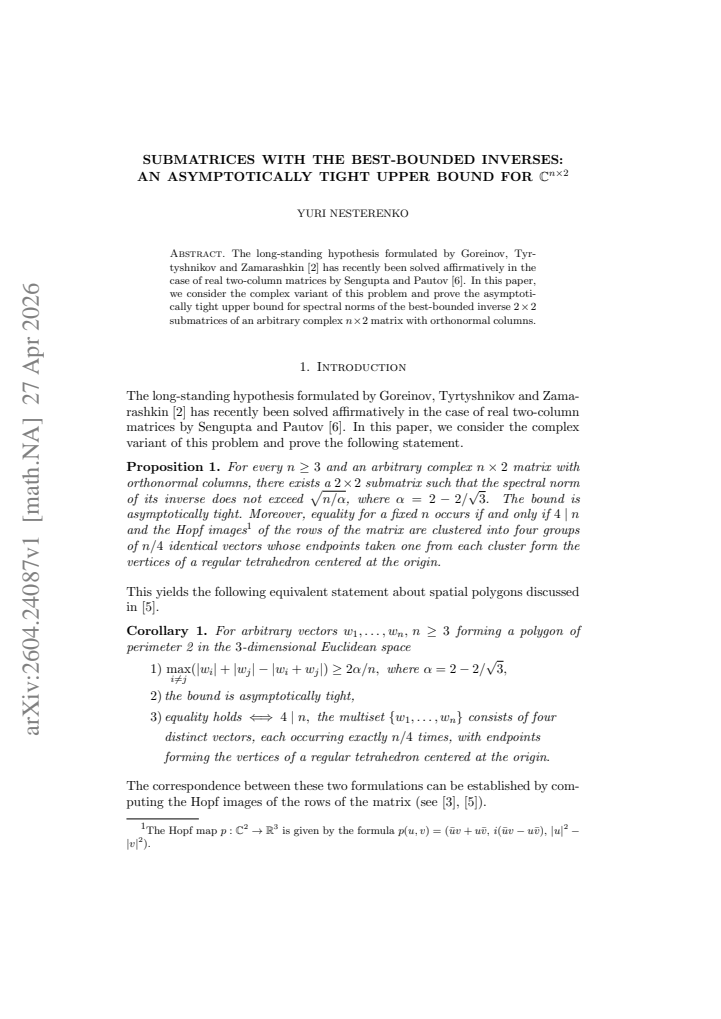First page