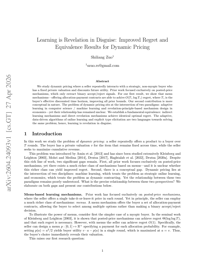 First page