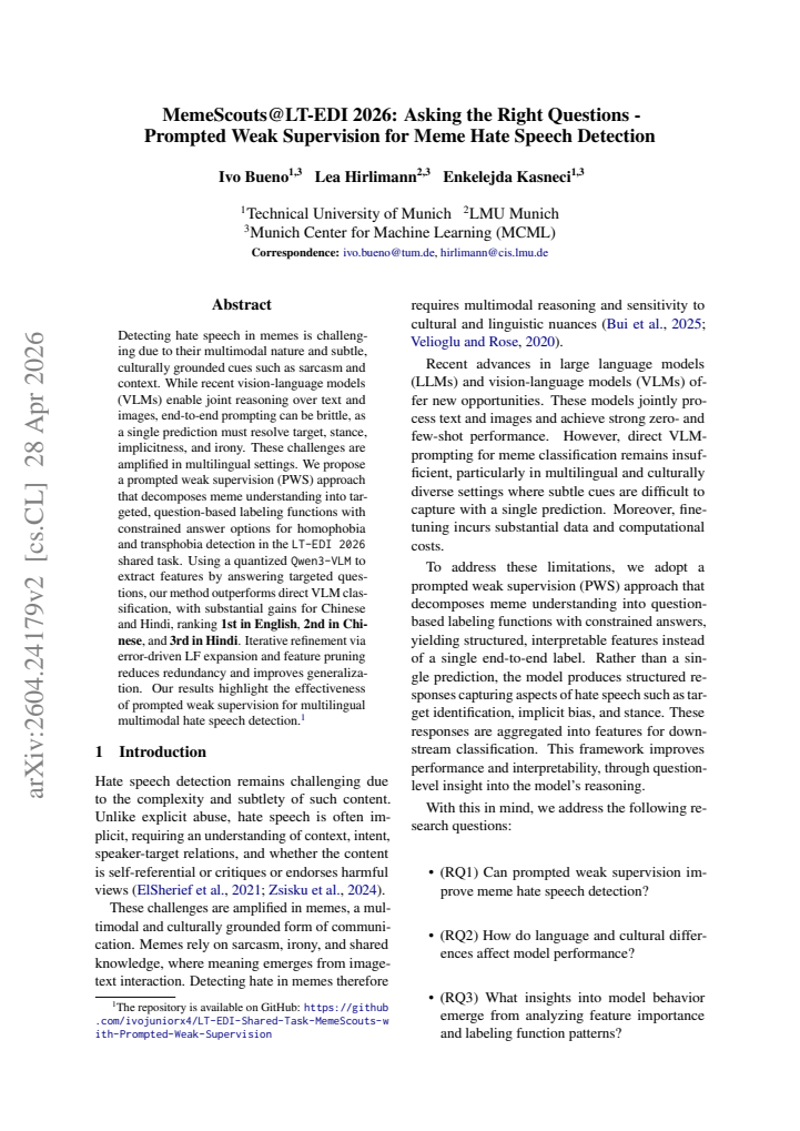 First page