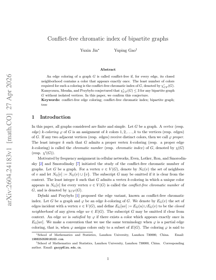 First page