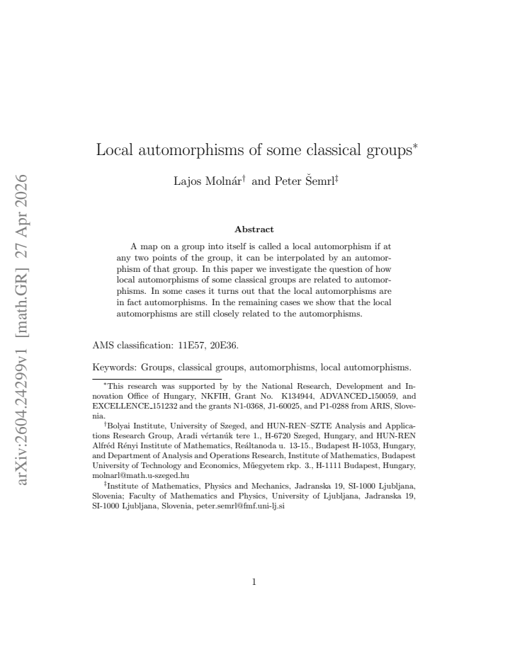 First page